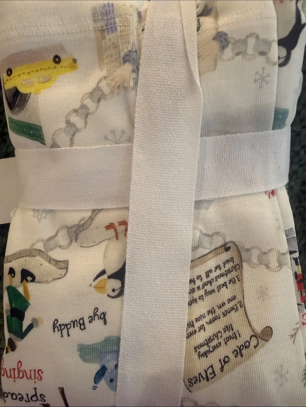 ELF the movie POTTERY BARN KIDS PBKOrganic Pajamas pj’s size 4 BRAND NEW